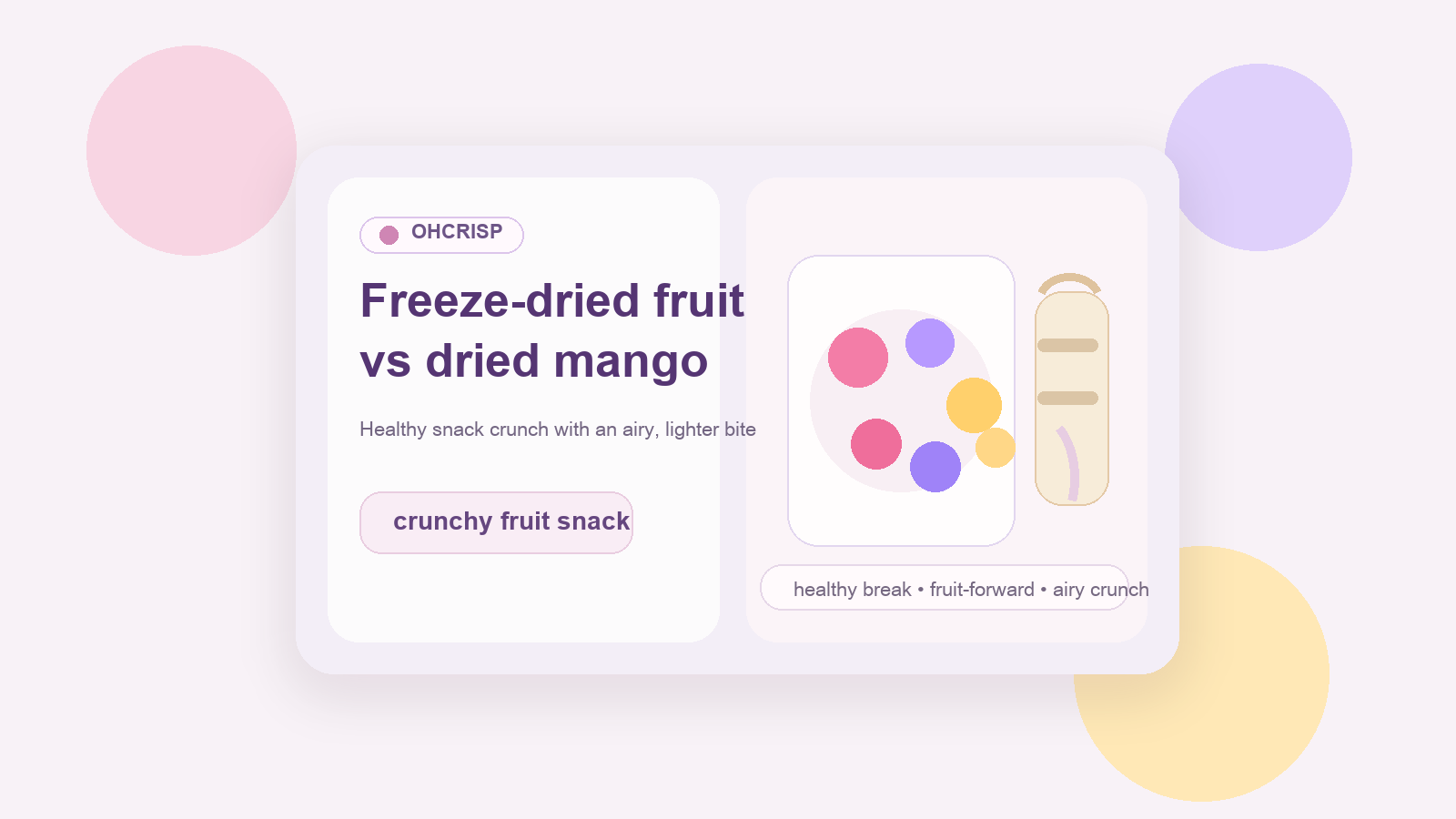Freeze-Dried Fruit vs Dried Mango for Healthy Snack Breaks: Which Crunchy Fruit Snack Feels Brighter?